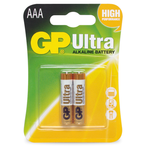 GP Gp Ultra Alkaline Aaa - Card Of 2. GP24AUC2 