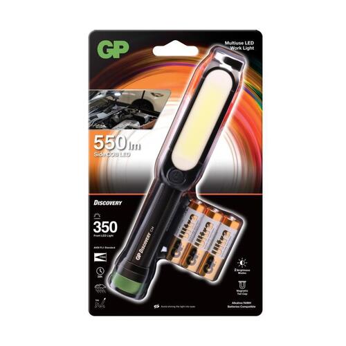 GP Gp Discovery Consumer Cob Flashlight, 550/350 Lumens, Black GPC34 
