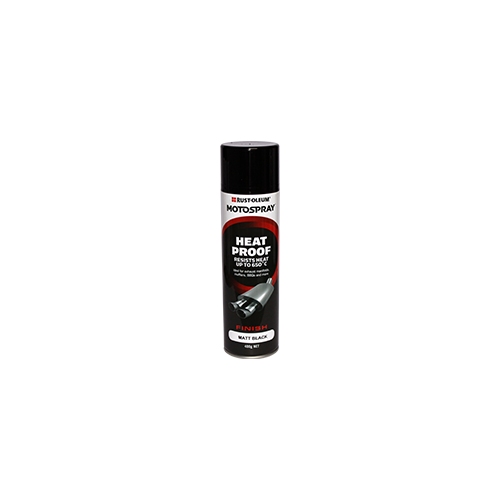 Rustoleum  Motospray Heat Proof Paint (up To 800c/1472f) Flat Black 400g Aerosol  HP3002 HP3002