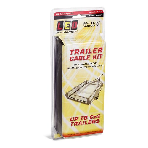 LED Auto Lamps 6x4Ft 7 Pin Flat Plug Trailer Harness Kit - Compatible with LED Autolamps 150BAR2 and 100BAR2 (TK6X4F)