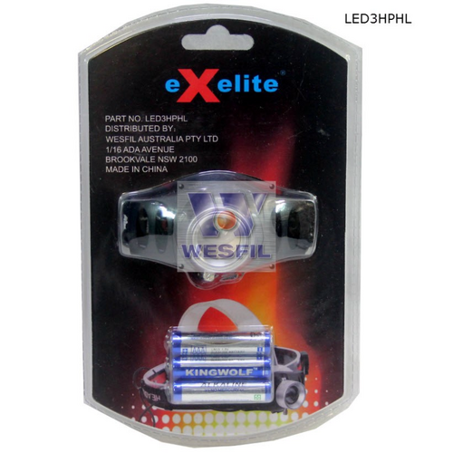 Exelite Usb Rechargeable Led Headlamp LED3HPHL