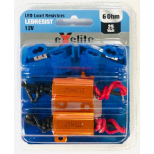Exelite Led Load Resistors 25W 60Hm (2Pk) LEDRESIST
