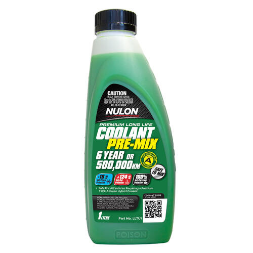 Nulon Green Long Life Top-up Coolant 1 Litre Bottle LLTU1