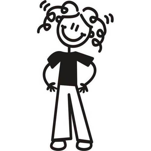 Genuine My Family Sticker - Mother In Pants