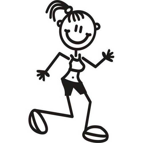 Genuine My Family Sticker - Mother Running