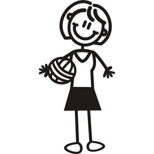 Genuine My Family Sticker - Mother with Netball