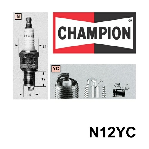 Champion Spark Plug (1) N12YC 