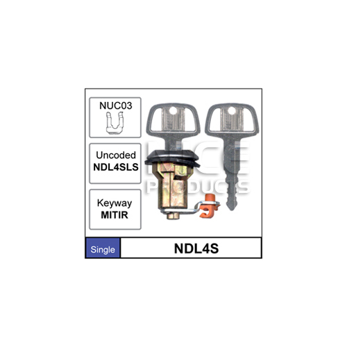 Nice  Door Lock Barrell & Key    NDL4S NDL4S