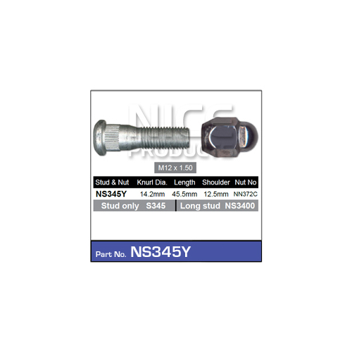 Nice  Wheel Stud & Nut (1)    NS345Y NS345Y