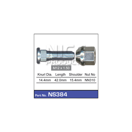 Nice  Wheel Stud & Nut (1)    NS384 NS384