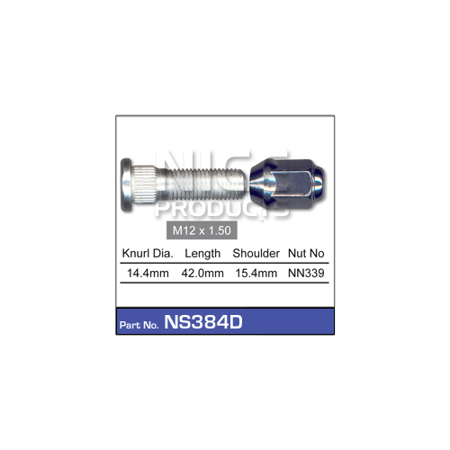 Nice  Wheel Stud & Nut (1)    NS384D NS384D