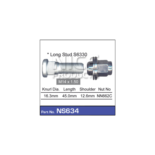 Nice  Wheel Stud & Nut (1)    NS634 NS634