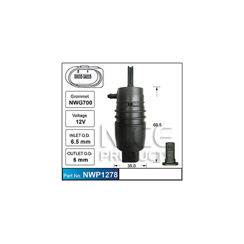 Nice  Windscreen Washer Pump    NWP1278 NWP1278