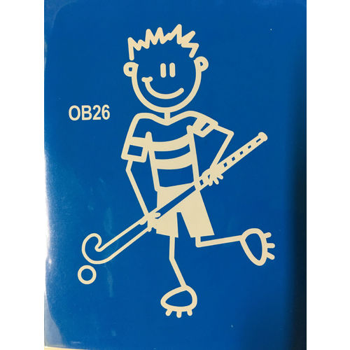 Genuine My Family Sticker - Older Boy Playing Hockey
