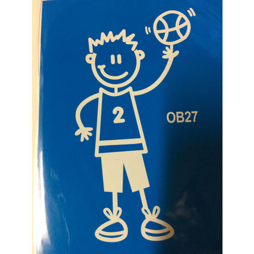 Genuine My Family Sticker - Older Boy with Basketball