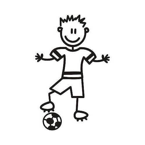 Genuine My Family Sticker - Older Boy with Soccer Ball