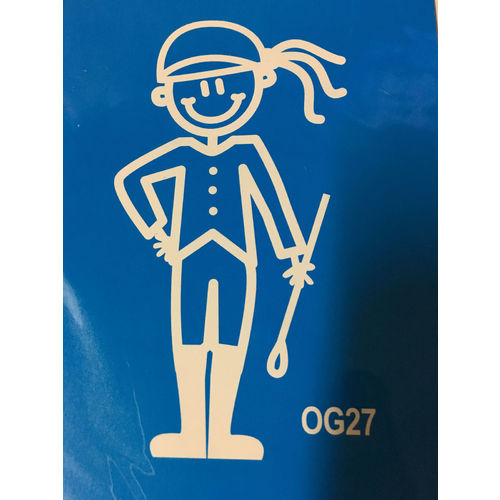 Genuine My Family Sticker - Older Girl in Horse Riding Gear
