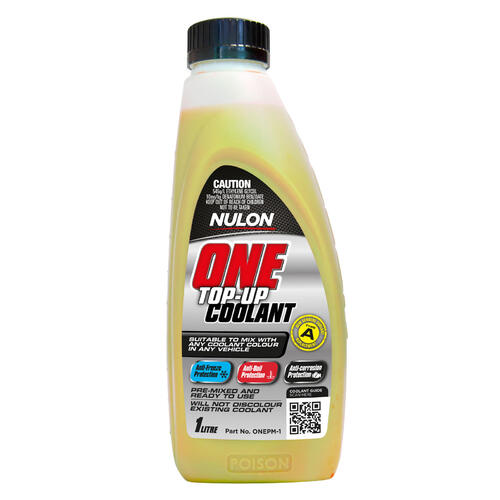 Nulon Yellow One Top-up Coolant Universal 1 Litre Bottle ONEPM-1