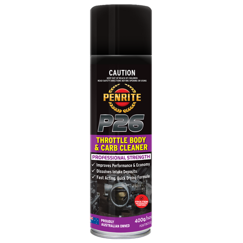 Penrite P26 Throttle Body & Carb Cleaner 400ml Aerosol P26TBCC0004