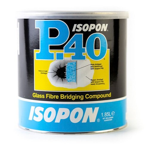 Isopon Glass Fibre Bridging Paste Kit - 1.85L P40/4