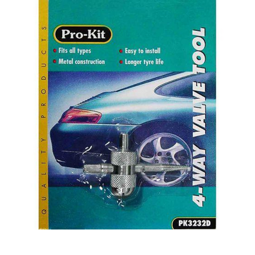 Pro-Tyre Valve Tool 4-way PK3232D