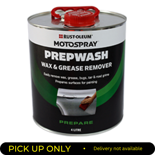 Rustoleum Motospray Prepwash Wax & Grease Remover Clear 4l  PREP4 PREP4
