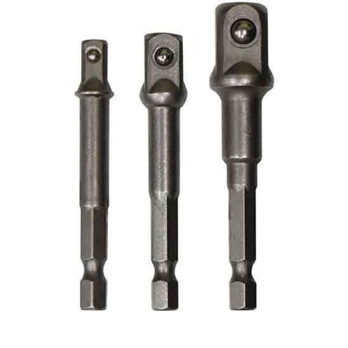 PK Tool Socket Drill Adaptor Set 3pc 1/4 3/8 1/2inch PT10800