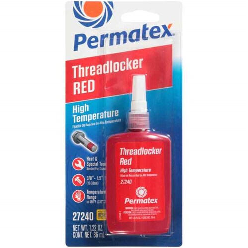 Permatex High Temperature Threadlocker Red 36mL - 27240