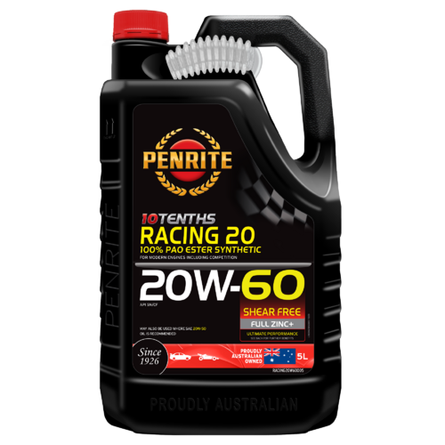 Penrite 10-tenths Racing Engine Oil  5l 20w60 RACING20W60005 