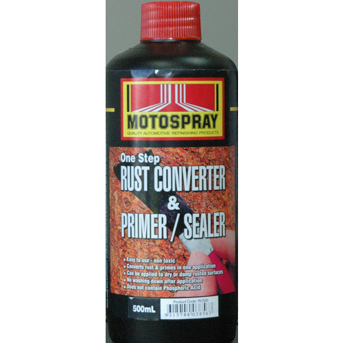 Rustoleum Motospray Rust Converter & Primer Sealer Black 500ml RC500 RC500