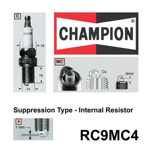 Champion Spark Plug (1) RC9MC4 