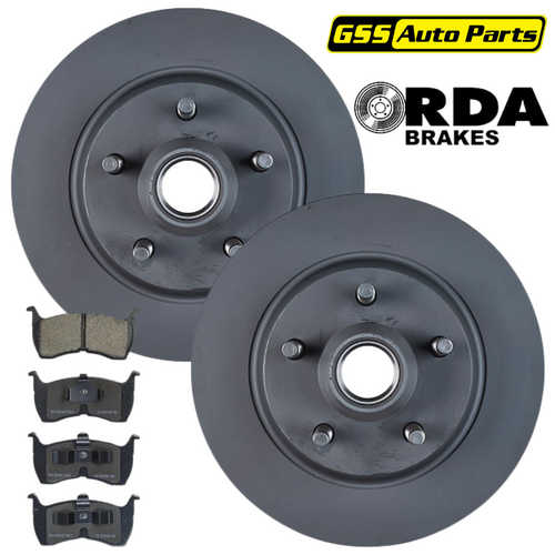 RDA Front Brake Disc Rotors (pair) & Brake Pads RDA132-RDB1108