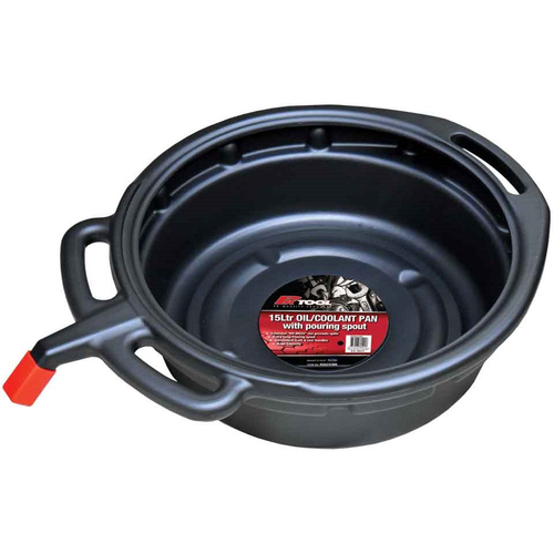 PK Tool 15L Anti-Spill Oil and Fluid Drain Pan Black RG6243BK