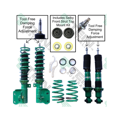 TEIN STREET ADVANCE Z-AUS COILOVER KIT suits HOLDEN COMMODORE VF ALL INCL STRUT MOUNT (RSGB8-8ZSS2K)