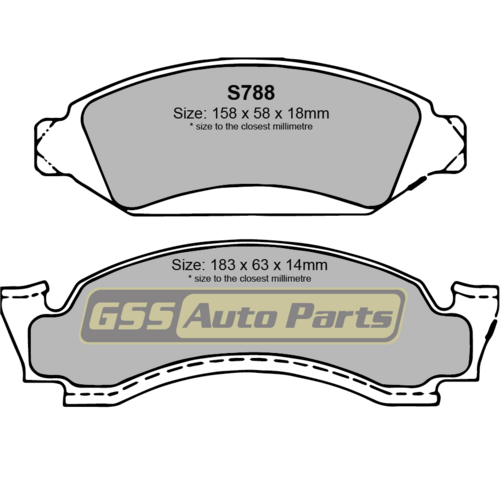 Budget Front Brake Disc Pads S788 S788 / DB1809
