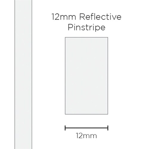 SAAS Pinstripe 12mm Solid Reflective White 11496