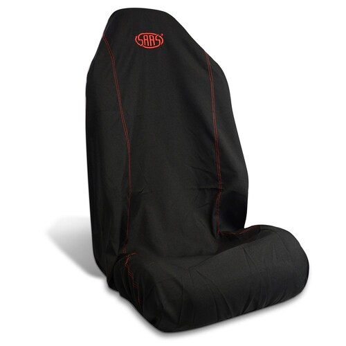 SAAS SC5010 Seat Cover Throw Black Red Logo Large 1Pc