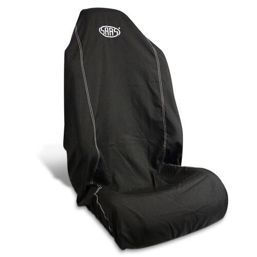SAAS SC5011 Seat Cover Throw Black White Logo Large 1Pc