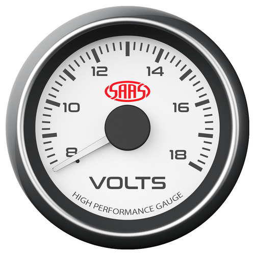 SAAS Volt Gauge White 52mm SAAS-SG-VLT52W