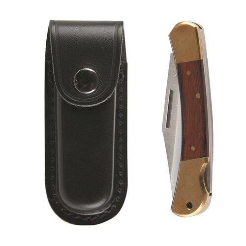 Toledo Stock Knife - Single Blade With Leather Pouch SK5