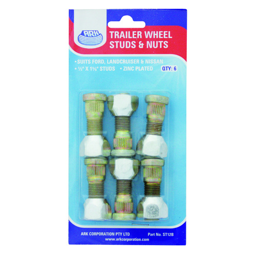 Ark  1/2 Inchx1 5/8 Inchhub Studs-blister    186ST12B