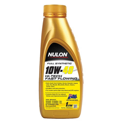 Nulon  Full Synthetic Hi-tech Fast Flow Performance Engine Oil  1L 10w40 SYN10W40-1 