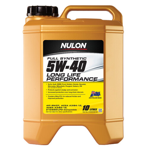 Nulon Full Synthetic Long Life Engine Oil 10l 5w40 SYN5W40-10