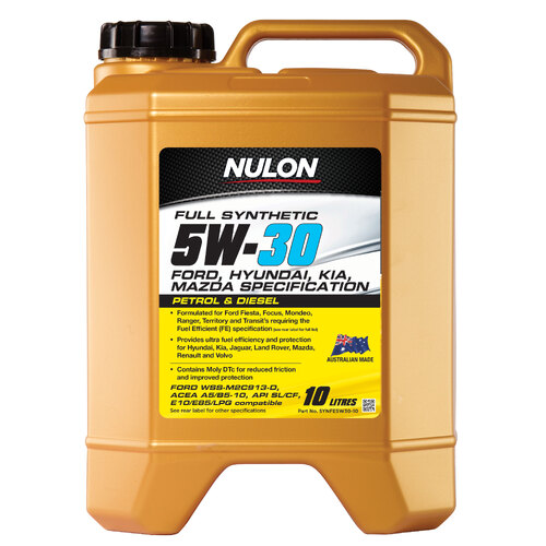 Nulon Full Synthetic Fuel Efficient Engine Oil 10l 5w30 SYNFE5W30-10