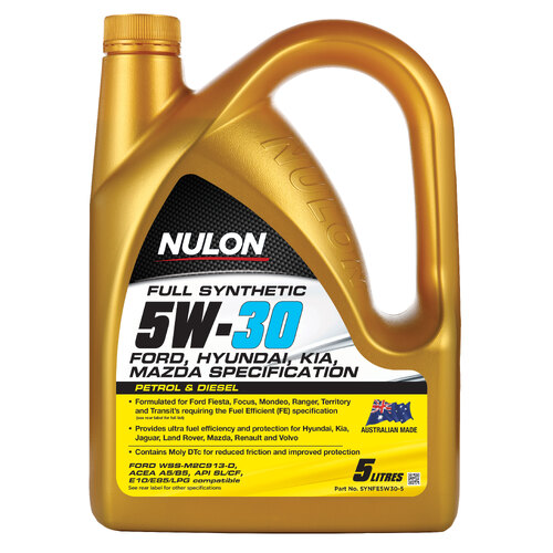 Nulon Full Synthetic Fuel Efficient Engine Oil 5l 5w30 SYNFE5W30-5