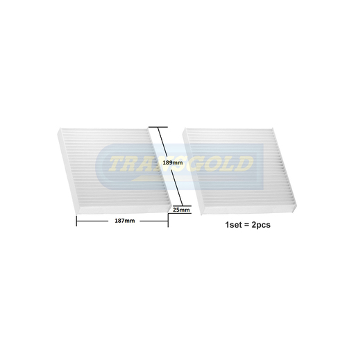 Transgold Cabin Filter WACF0189 TCF340