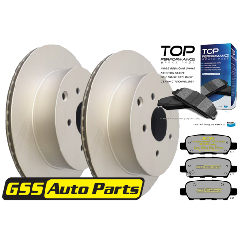 Rear T/p Brake Disc Rotors & Brake Pads TD2313-DB1509TP