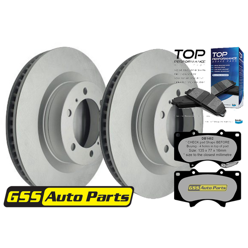 Front T/p Brake Disc Rotors & Brake Pads TD2736-DB1482TP RDA8097