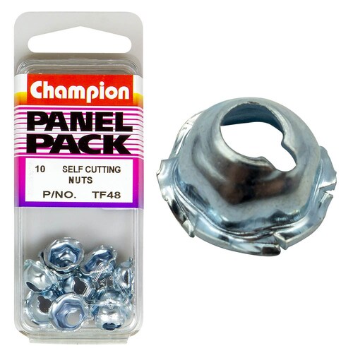 Champion Fasteners Pack of 5 Self Cutting Nuts (3/16", Silver Colour) 20PK TF48