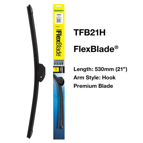 Tridon 21-Inch Hook Flexblade Wiper Blade - 1 Piece 530mm (21") TFB21H